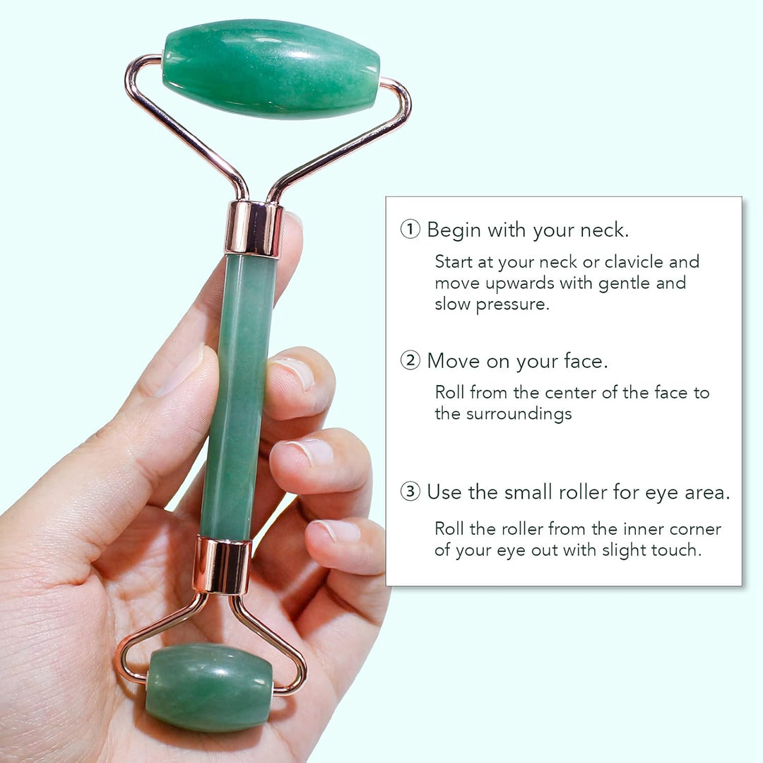 Instant Glow Gua Sha & Jade Roller Szett