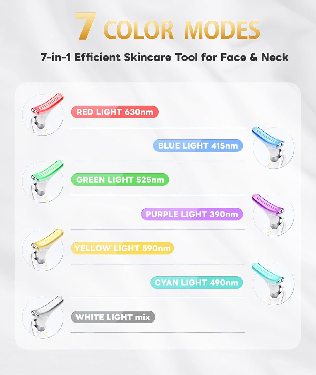 RadiantGlow 7-Színes Arcmasszírozó