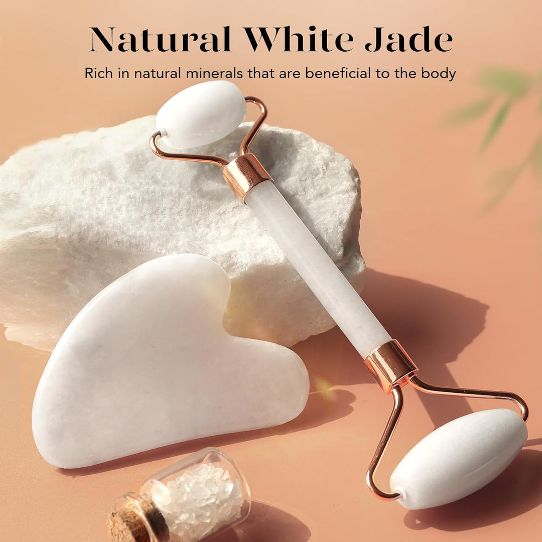 Instant Glow Gua Sha & Jade Roller Szett