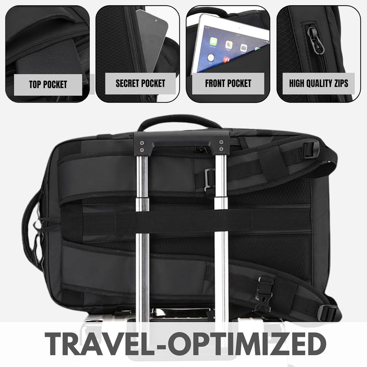 15” Vízálló Laptop Hátizsák Oldalsó Nyitással és USB-C Porttal – TrekPro Sorozat