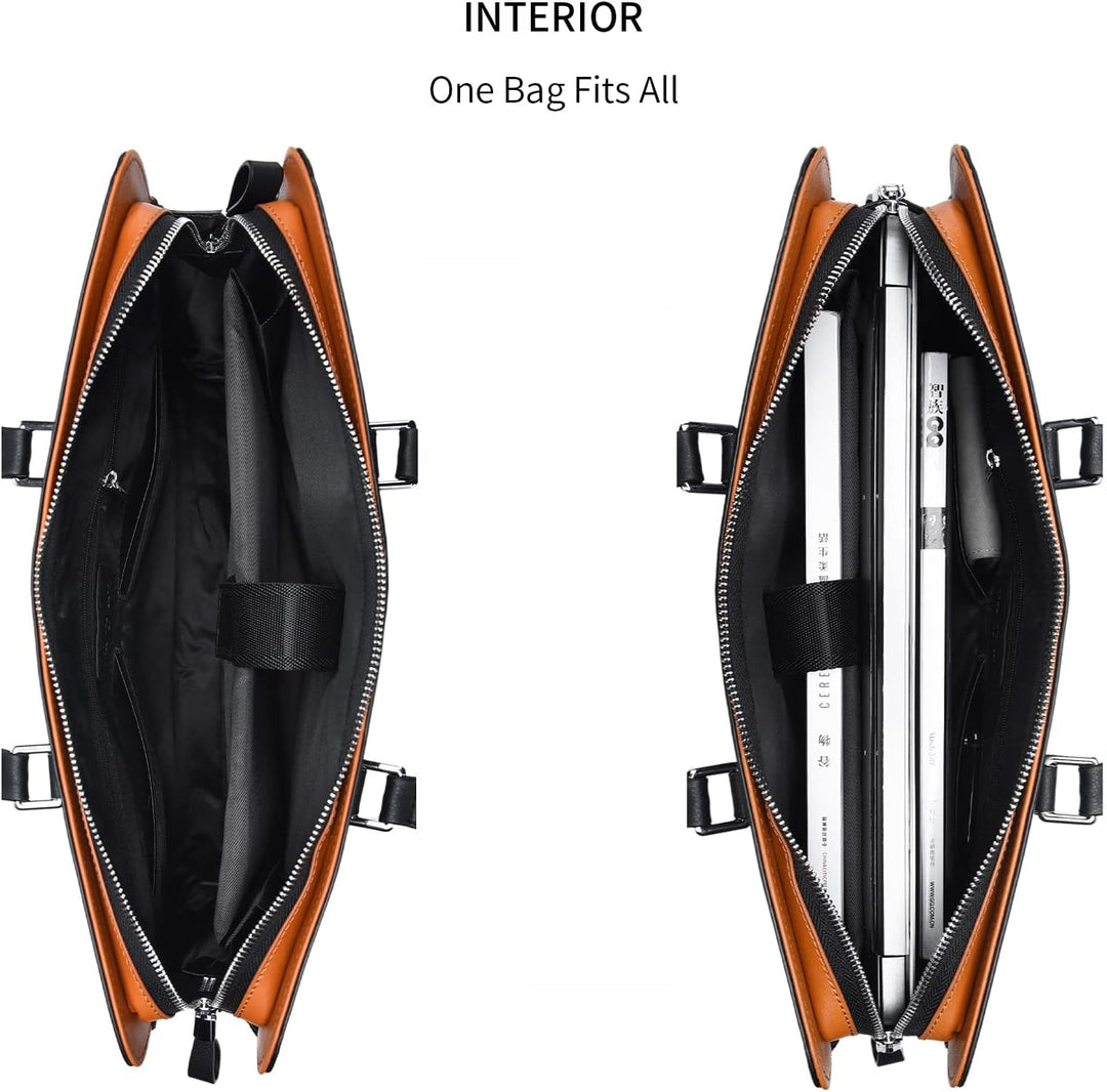 Valódi bőr, több rekeszösztönyű üzleti aktatáska szakembereknek