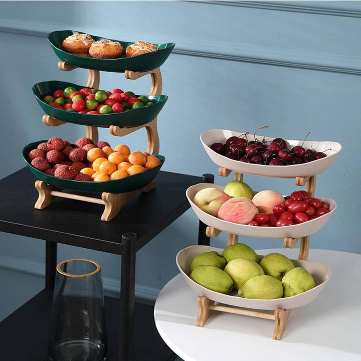 Stílusos Fém Gyümölcsstand 2 vagy 3 Rétegben - StackFruit