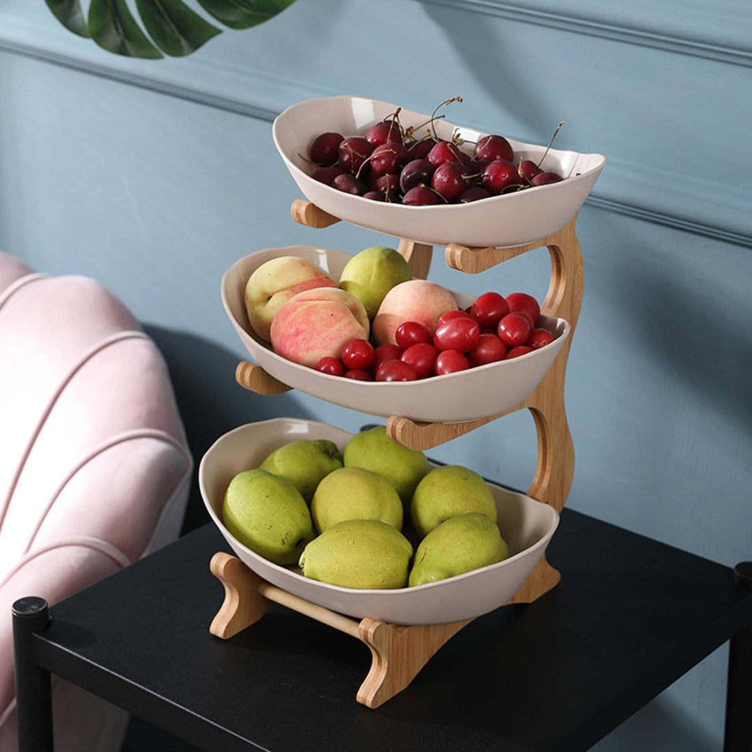 Stílusos Fém Gyümölcsstand 2 vagy 3 Rétegben - StackFruit