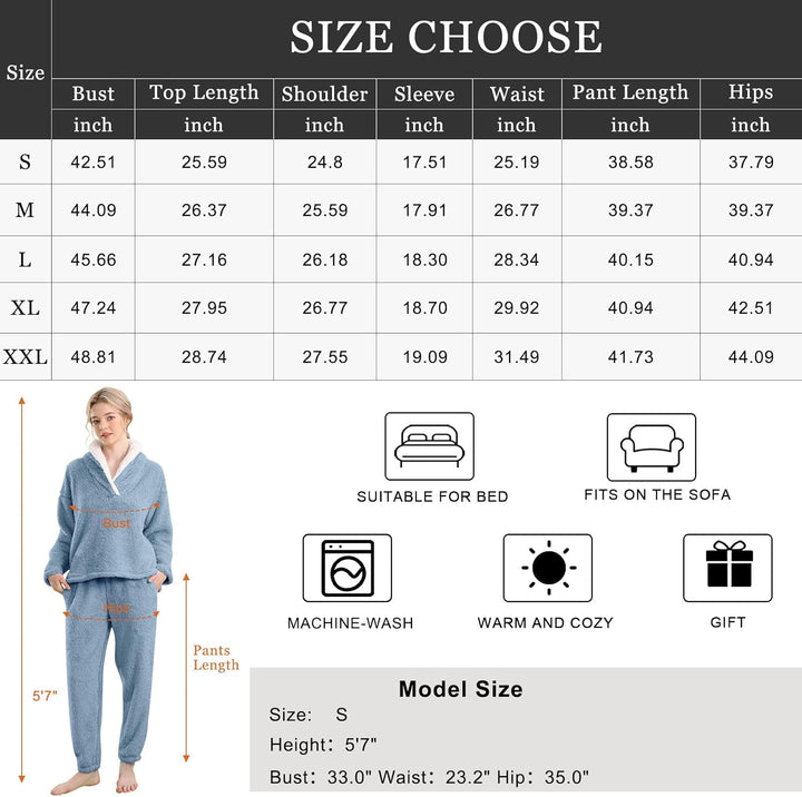 Fluffy pizsama szett hölgyeknek - CozyPlush