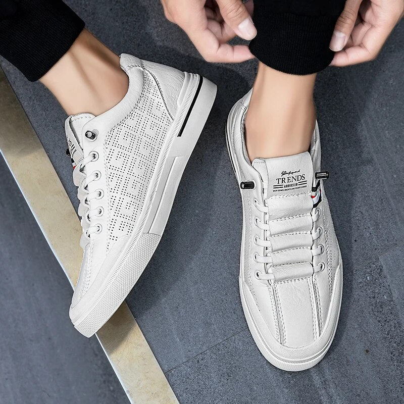 Férfi sneaker perforált bőrből, könnyű kivitelben – Ethan