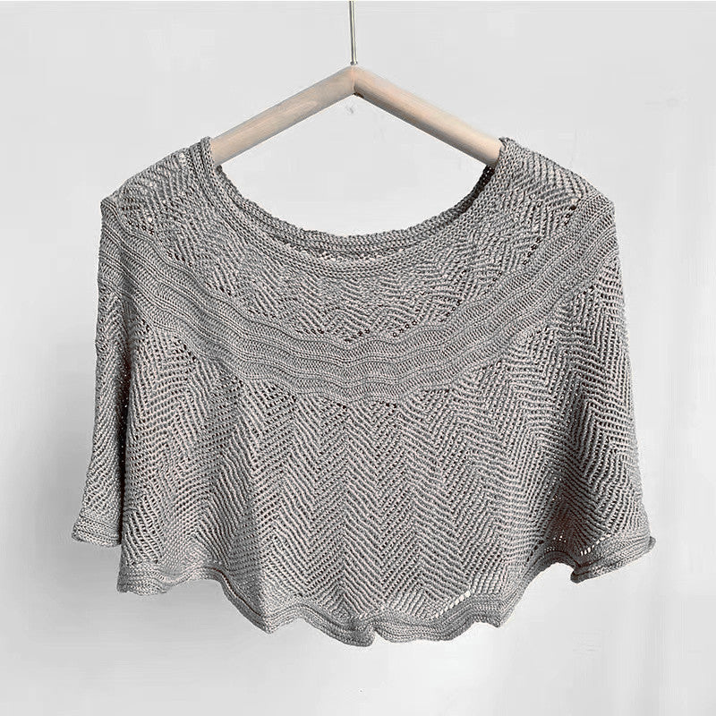 Női selyem sál kötött és UV védelemmel – Amira