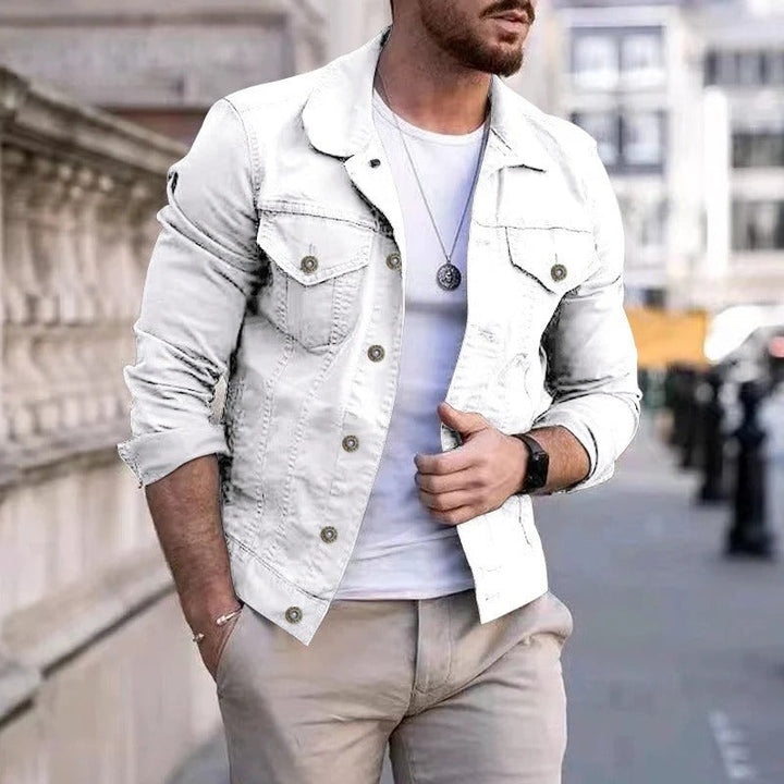 Férfi farmerszövet kabát slim-fit szabással – Milan