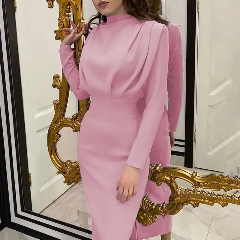 Bodycon Midi Ruha Turtleneck-kal – Valeria