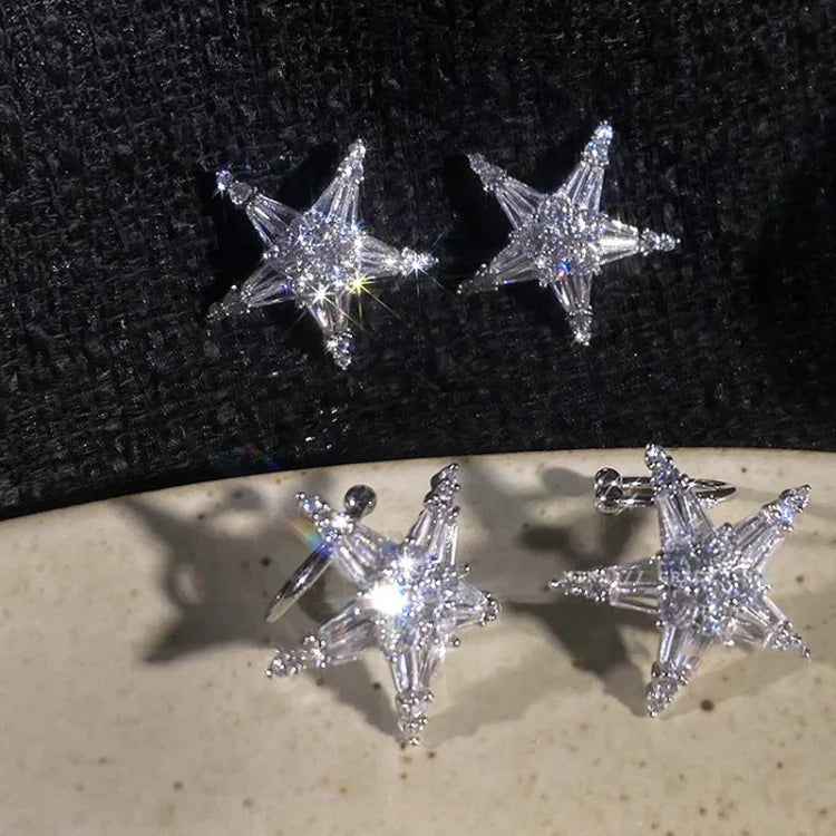 Zirkónia Ster Fülbevaló/Ear Cuff - Lyric