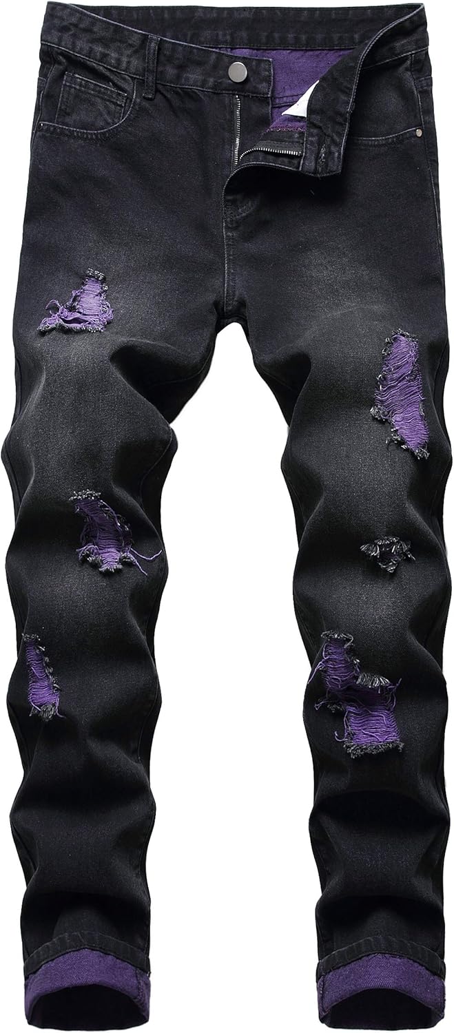 Férfi Slim-Fit Koptatott Farmer - Mick