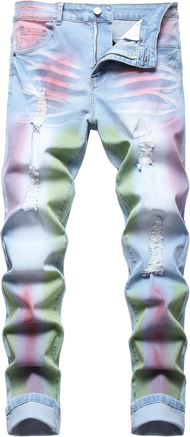 Férfi Slim-Fit Koptatott Farmer - Mick