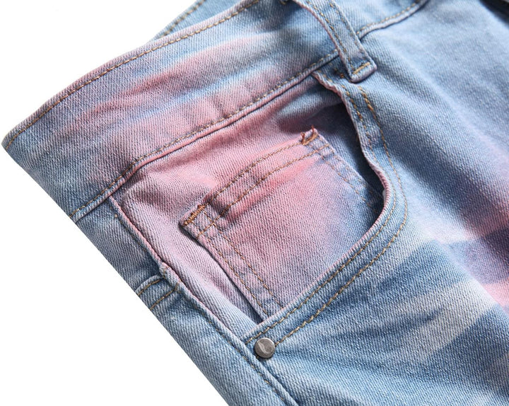 Férfi Slim-Fit Koptatott Farmer - Mick