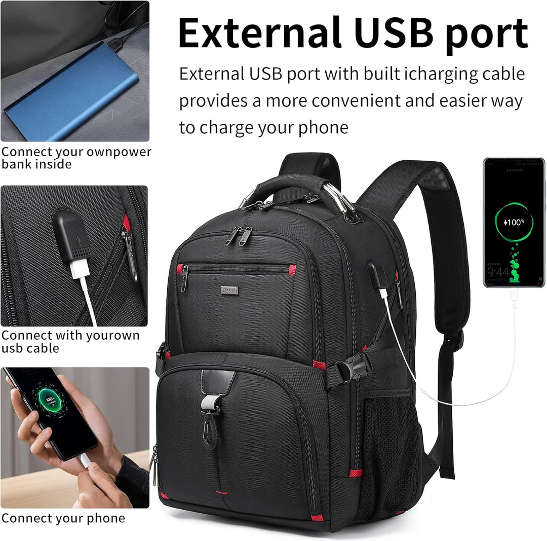 50L Vízálló Extra Nagy Utazó Laptop Hátizsák USB Porttal