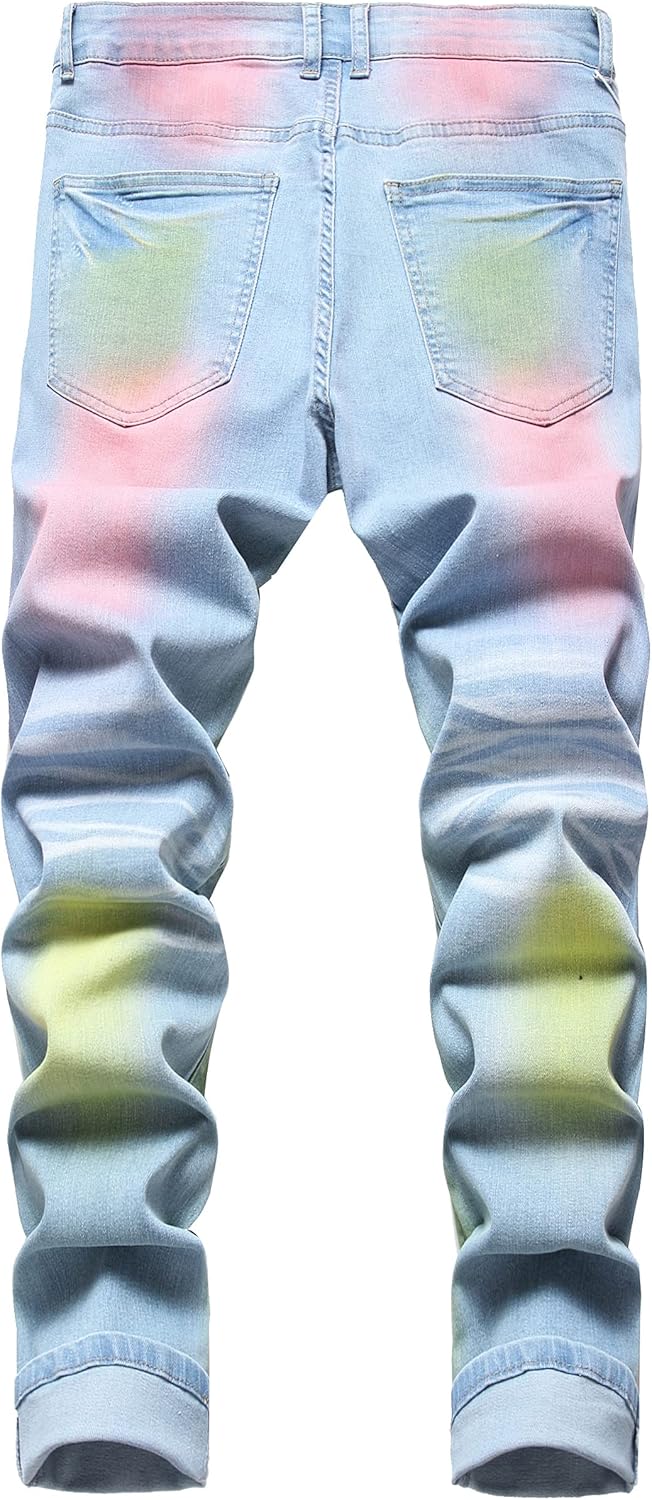 Férfi Slim-Fit Koptatott Farmer - Mick