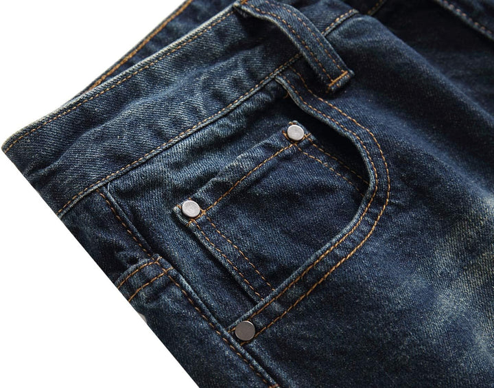 Férfi Slim-Fit Koptatott Farmer - Mick