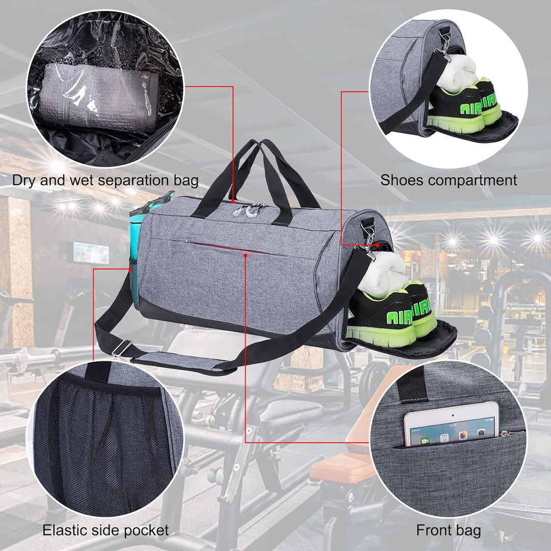 Vízálló 30L sporttáska cipőtartóval és nedves zsebbel – Unisex edző- és utazótáska