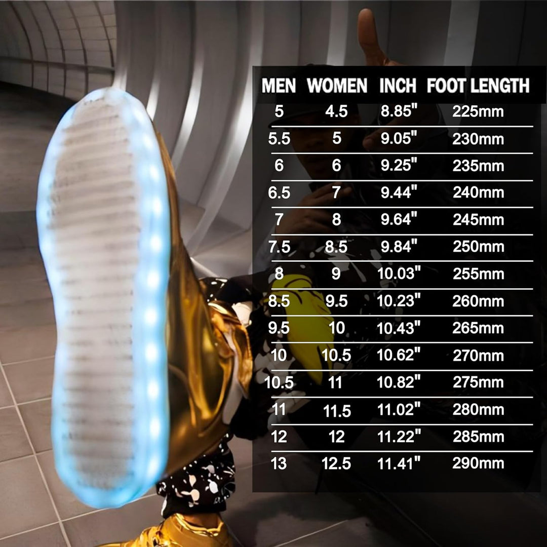 Divatos LED Tornacipők Újratölthető Világítással - LumaBoost