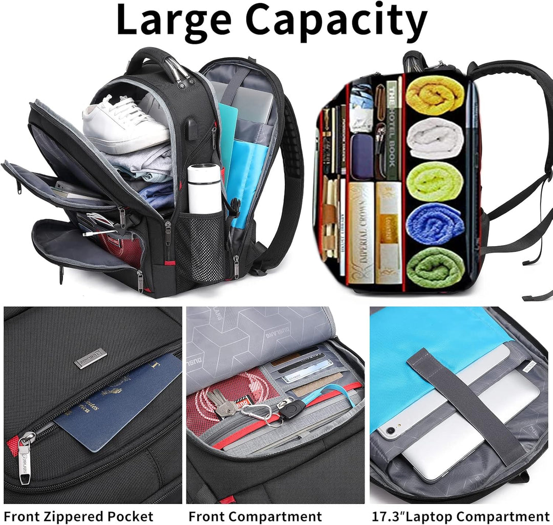 50L Vízálló Extra Nagy Utazó Laptop Hátizsák USB Porttal
