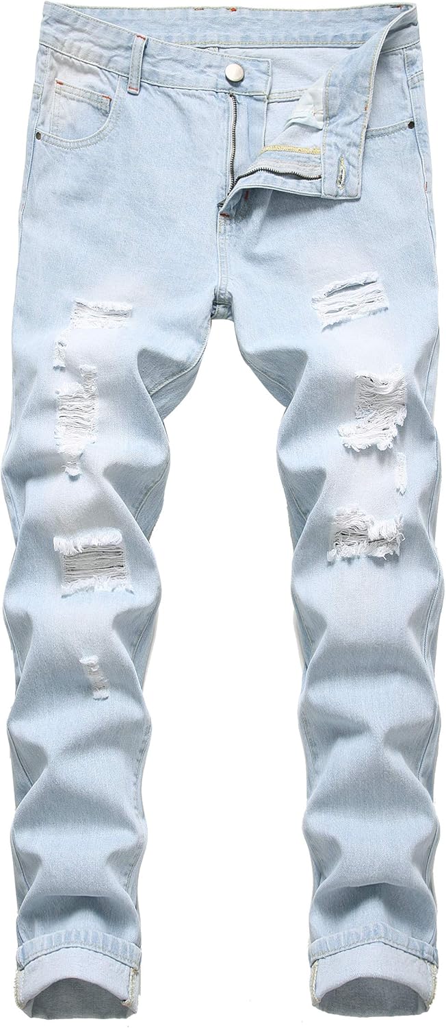 Férfi Slim-Fit Koptatott Farmer - Mick