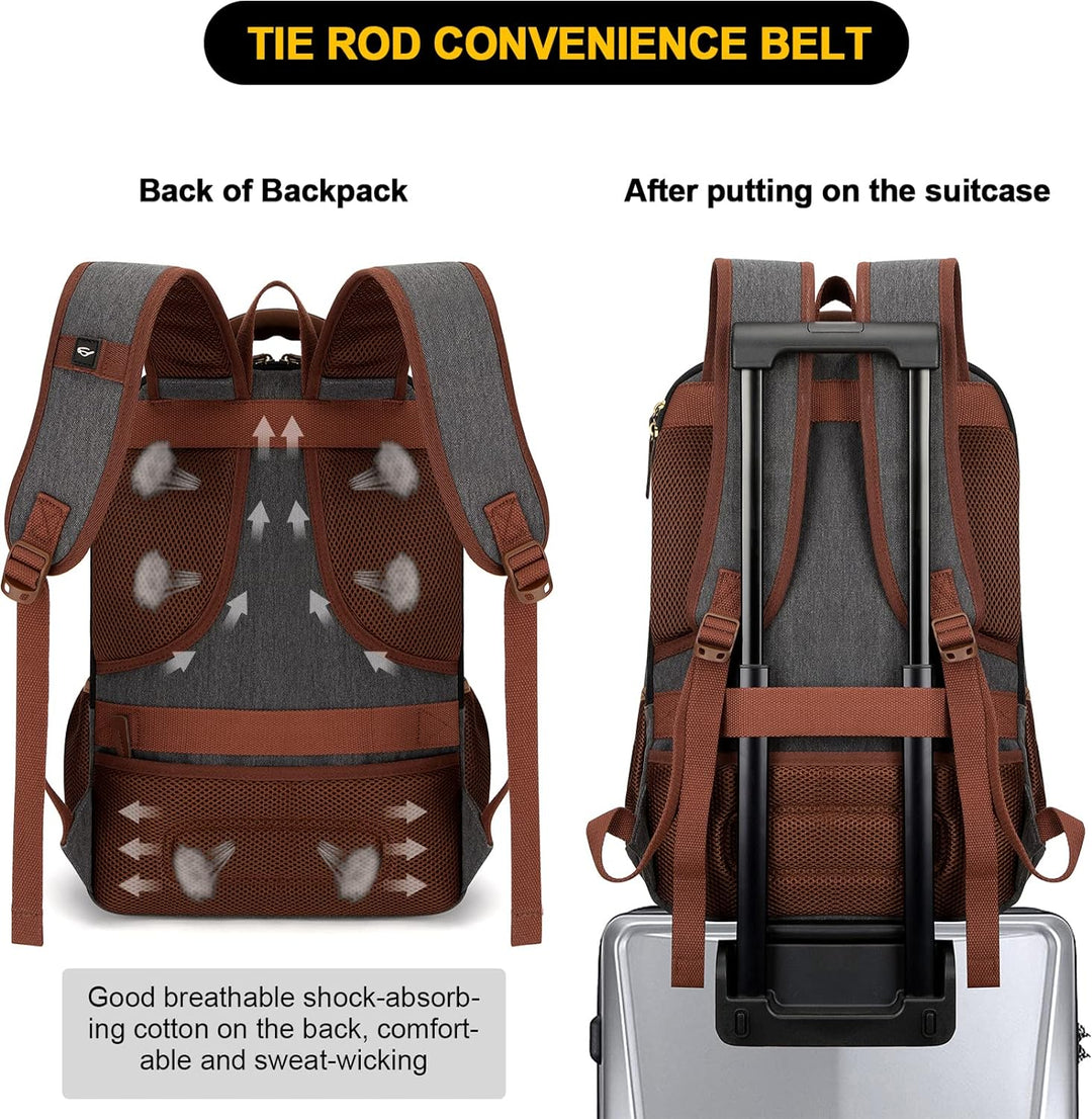 Lopásgátló vászon laptop és utazó hátizsák USB porttal – 17,3 hüvelykig illeszkedik