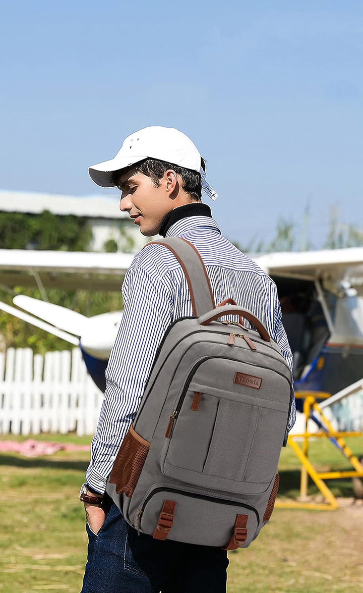 Lopásgátló vászon laptop és utazó hátizsák USB porttal – 17,3 hüvelykig illeszkedik