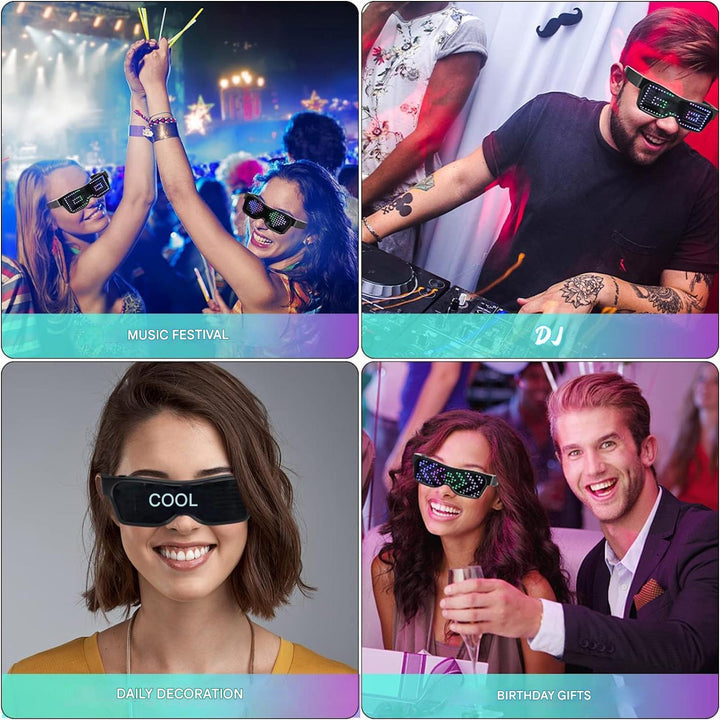 App-programozható LED ünnepi szemüveg - GlowBeat