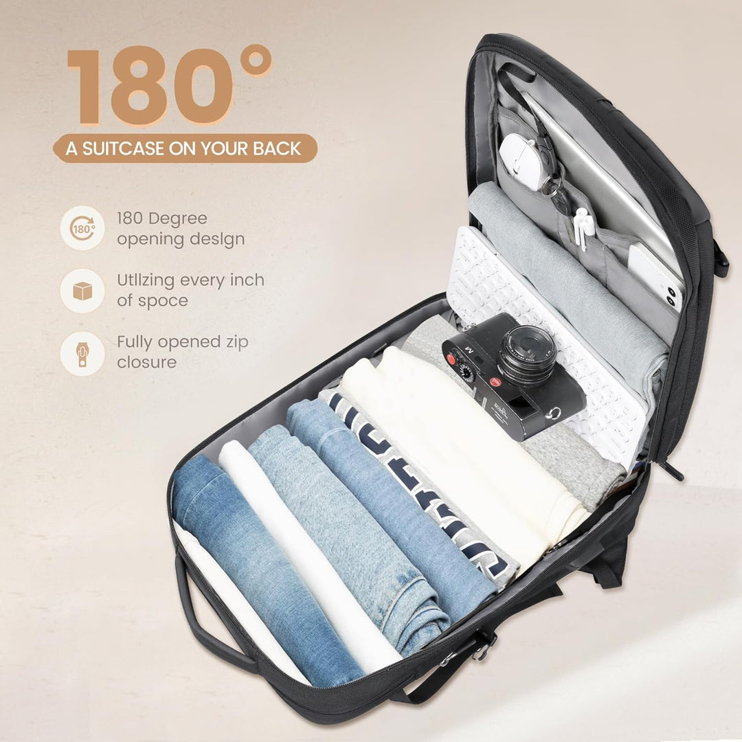 40L bővíthető vízálló utazó hátizsák USB porttal és 17” laptop tárolóval – AirVoyage (Vásárolj 1-et, 1 INGYEN promóció)