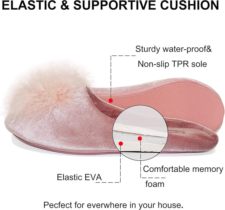 Kényelmes velúr memóriahab papucsok - VelvetEase