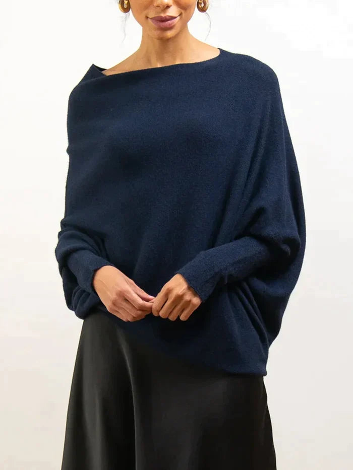 Aszimmetrikus Oversized Női Pulóver - Sophia