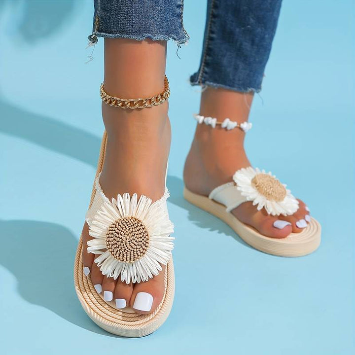 Boho bebújós szandál virágdísszel – Marivi