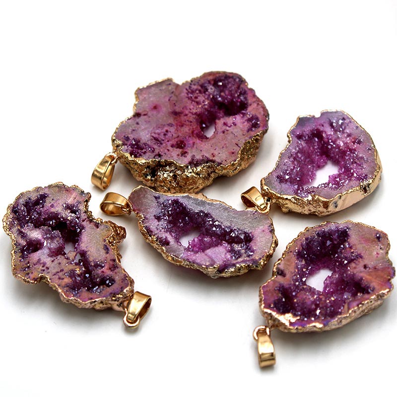 Természetes Kristály Geód Horgony - Gaia