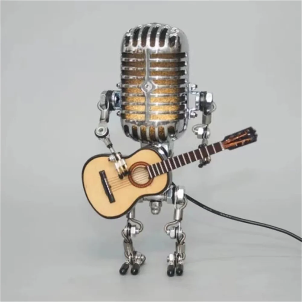 Dekoratív Mikrofon Robotlámpa Gitárral – Max
