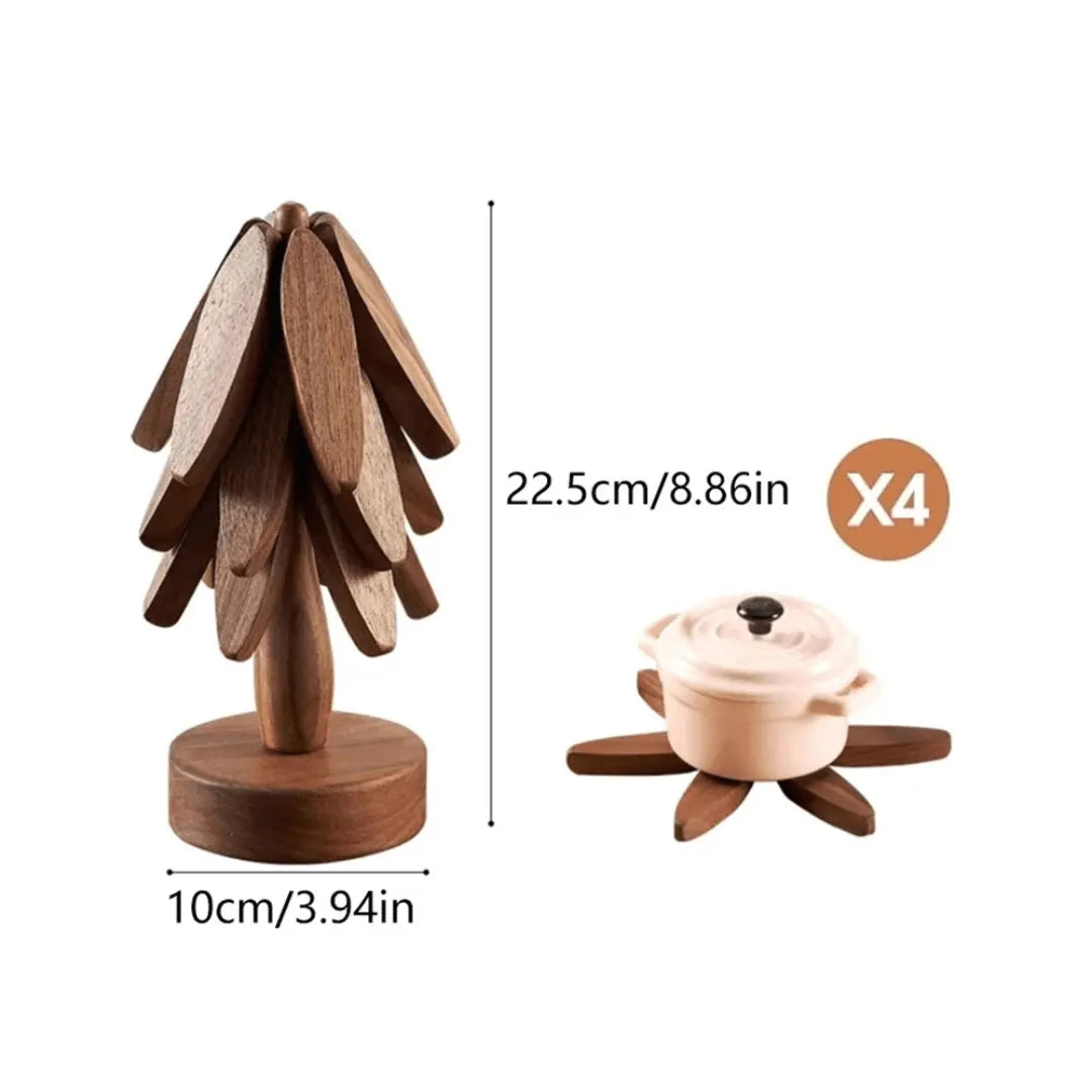 Stílusos Fa Poháralátétek - NatureGuard