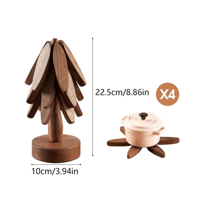 Stílusos Fa Poháralátétek - NatureGuard