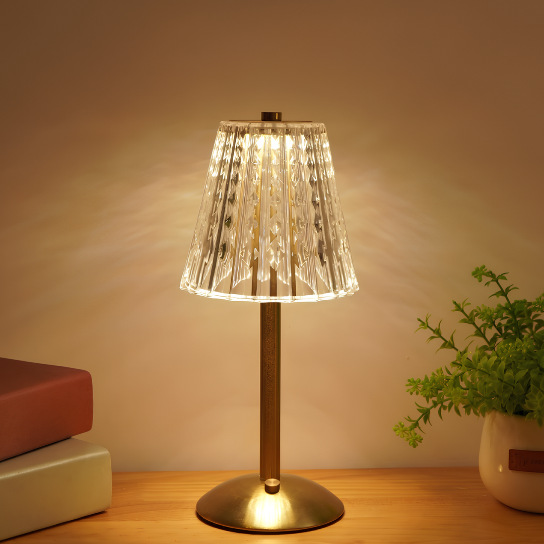 Arany Kristály Asztali Lámpa - Aurora Luxe