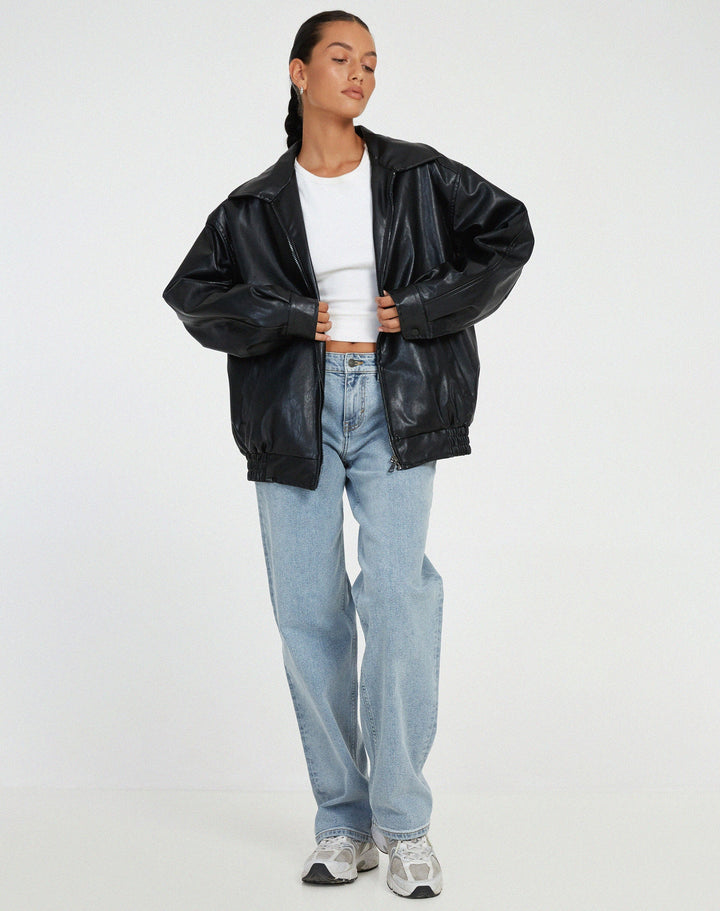 Oversized Los Leren Női Dzseki – Yara