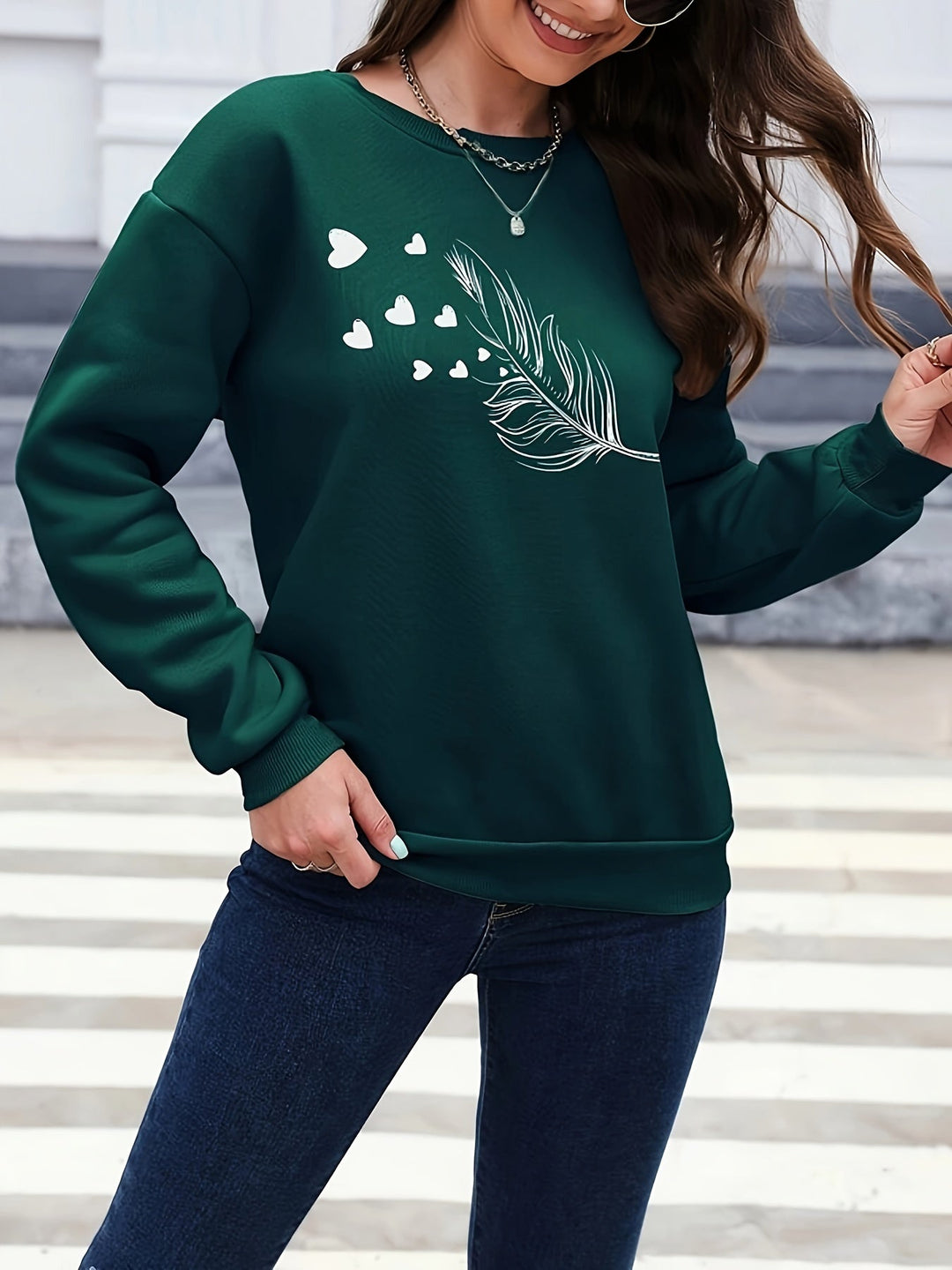 Casual pulóver tollmintával - Marisa