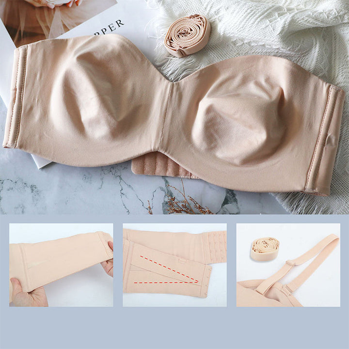 Zökkenőmentes bandeau melltartó levehető pántokkal – Camille