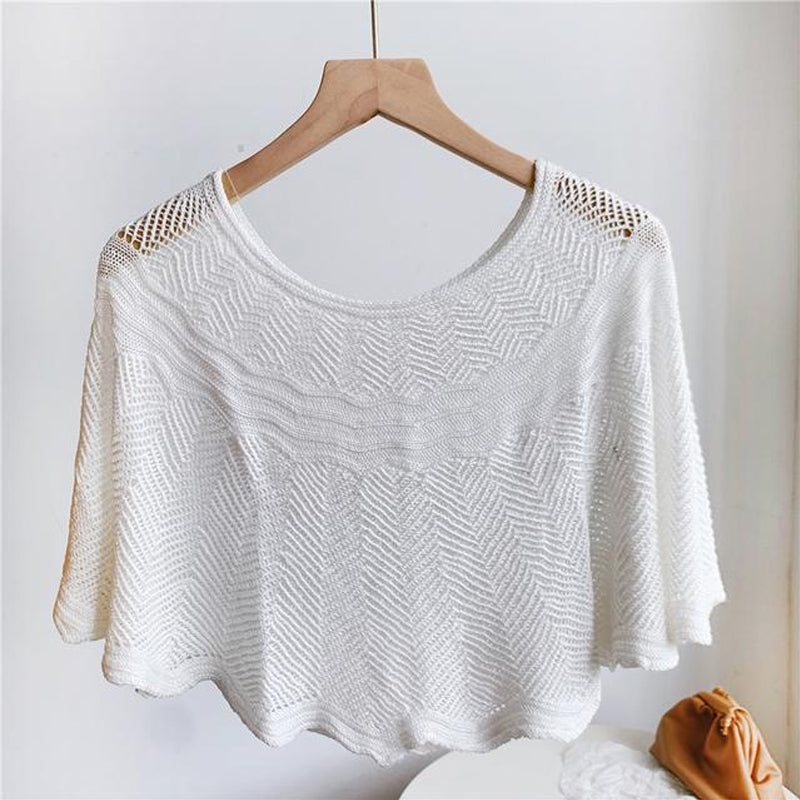 Női selyem sál kötött és UV védelemmel – Amira