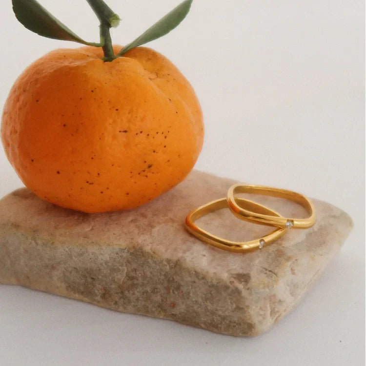 Minimalista cirkónia gyűrű - Leona