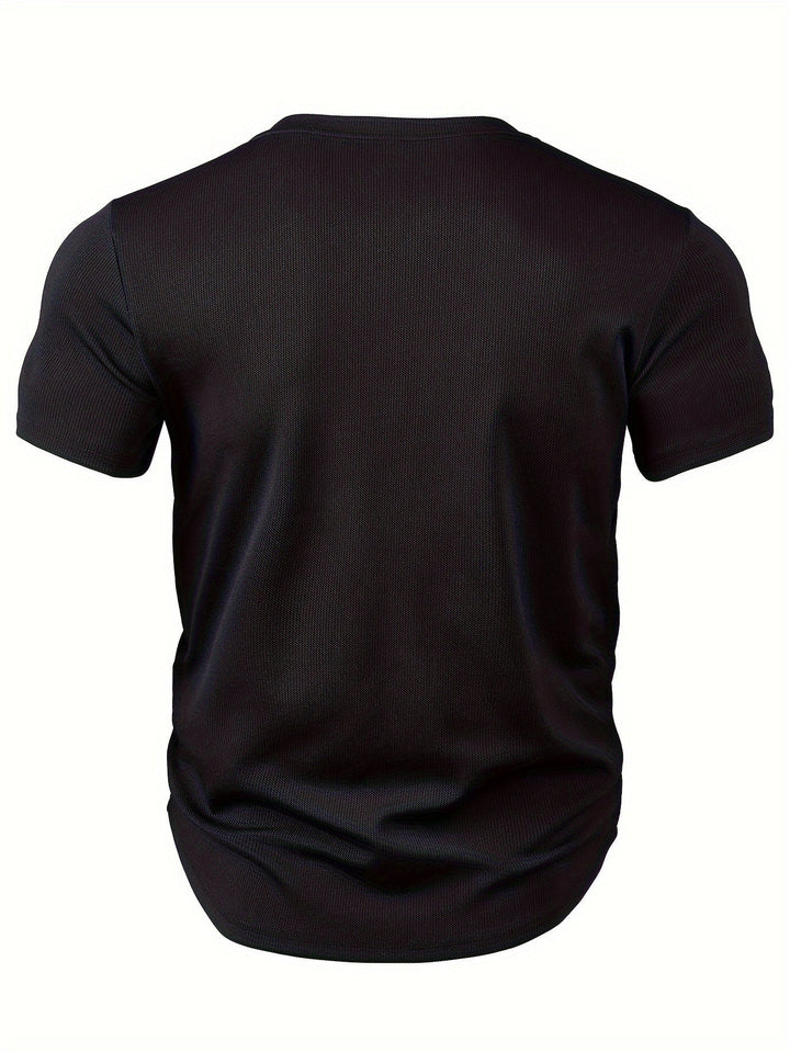 Férfi póló mély V-nyakkal és textúrával – Rafael