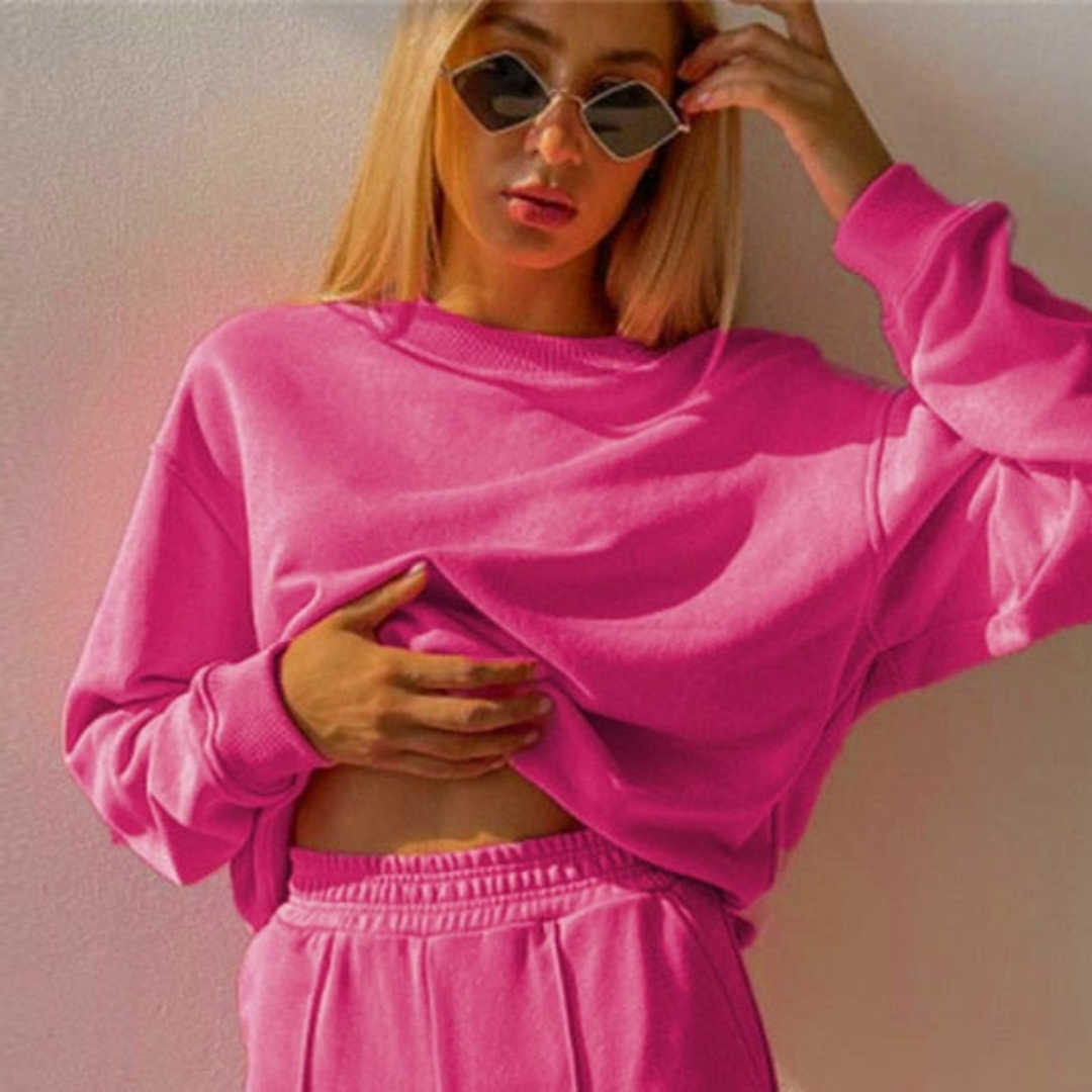 Kényelmes és Luxuskategóriás Melegítőfelső 2-Részes – Isabel