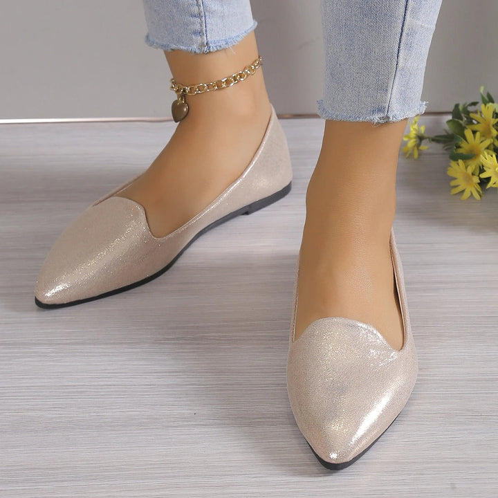Elegáns csipke balerina cipők stretch anyaggal - Vivienne