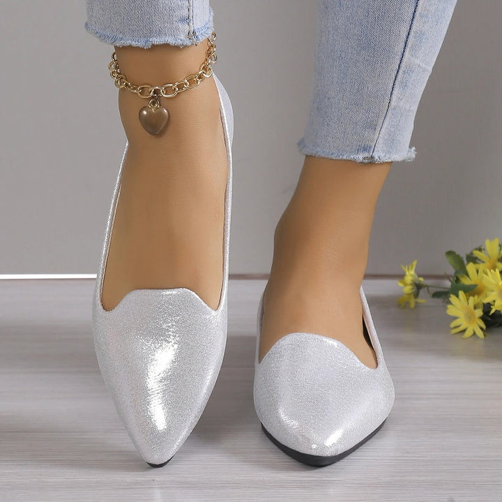 Elegáns csipke balerina cipők stretch anyaggal - Vivienne