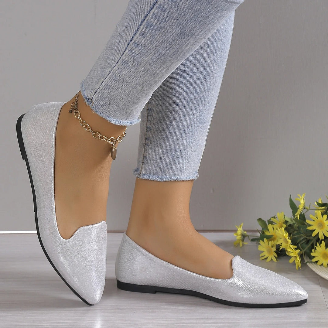 Elegáns csipke balerina cipők stretch anyaggal - Vivienne