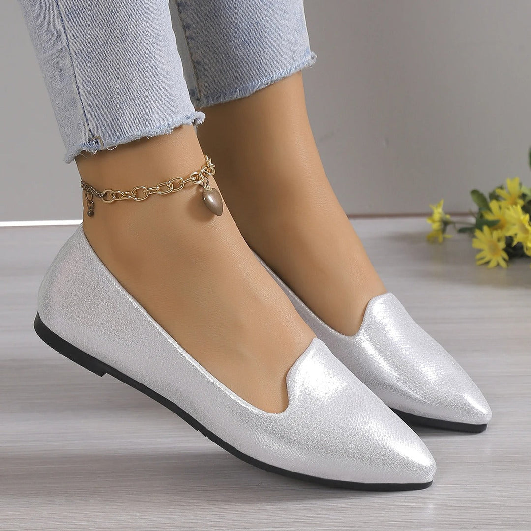 Elegáns csipke balerina cipők stretch anyaggal - Vivienne
