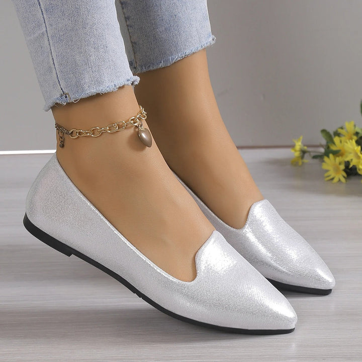 Elegáns csipke balerina cipők stretch anyaggal - Vivienne