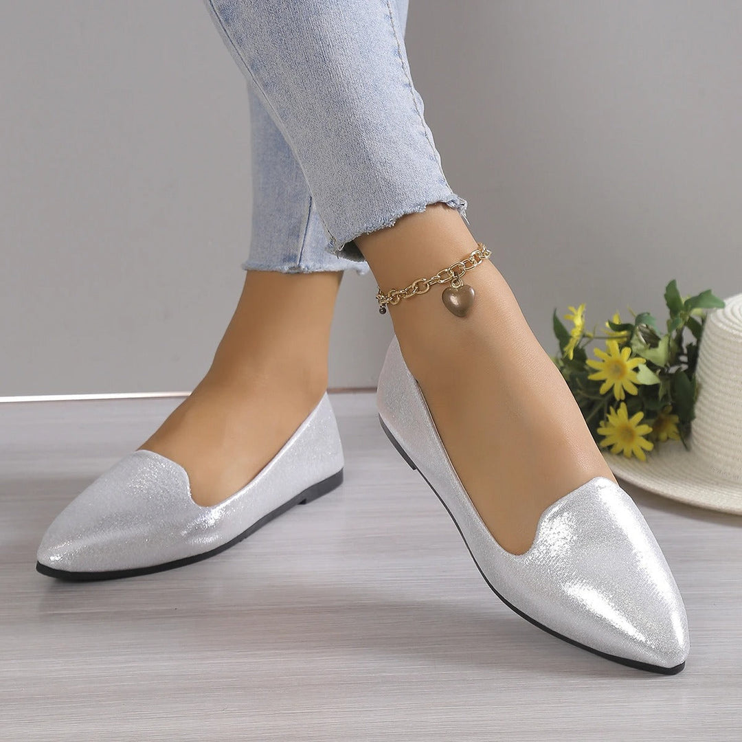 Elegáns csipke balerina cipők stretch anyaggal - Vivienne
