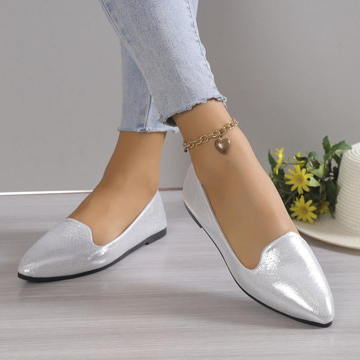 Elegáns csipke balerina cipők stretch anyaggal - Vivienne
