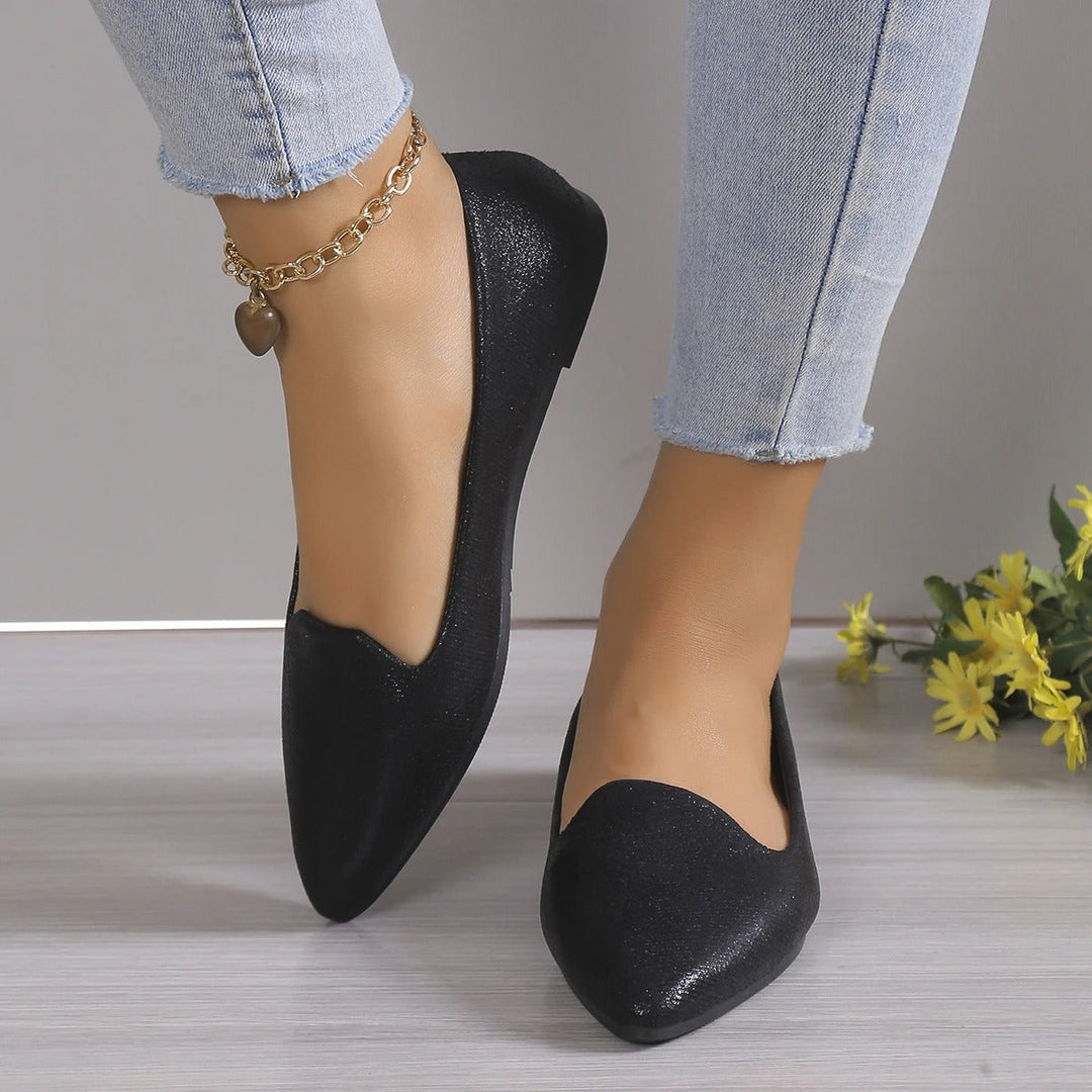 Elegáns csipke balerina cipők stretch anyaggal - Vivienne